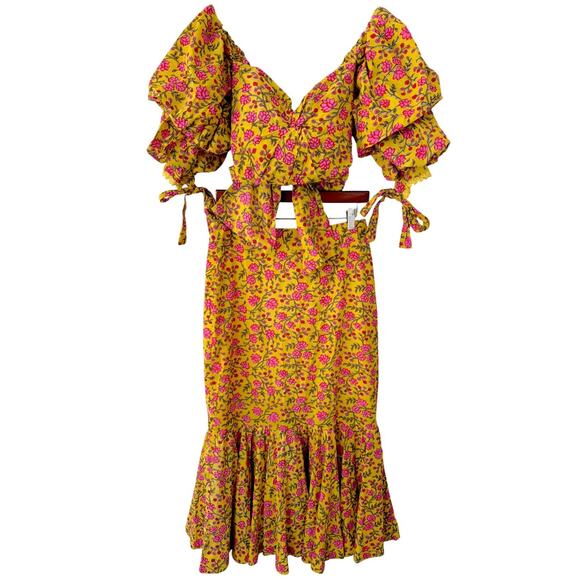 EDDY Anthropologie Patsy Fluted Skirt Hadley Crop Top Outfit Set Size 8 Medium - Picture 5 of 14